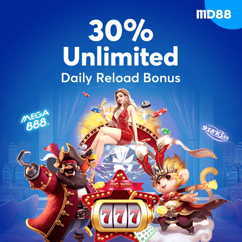 MD88_30_Unlimited-Mega888-918Kiss-Daily-Reload-Bonus-card-img