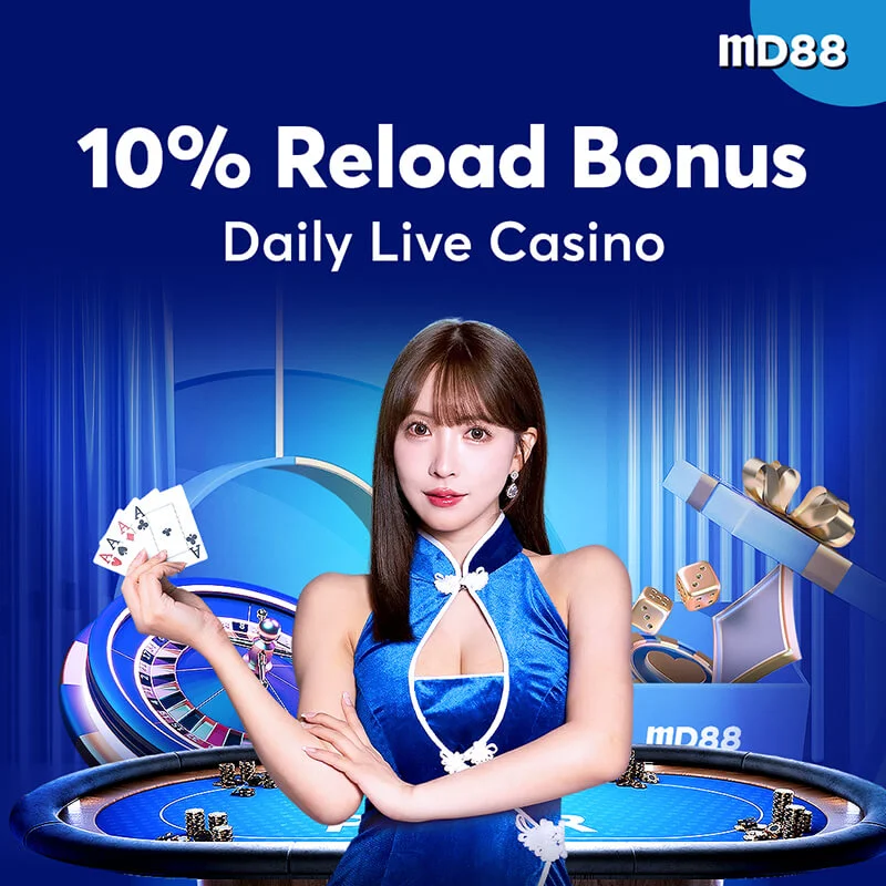 MD88 10% Live Casino Bonus